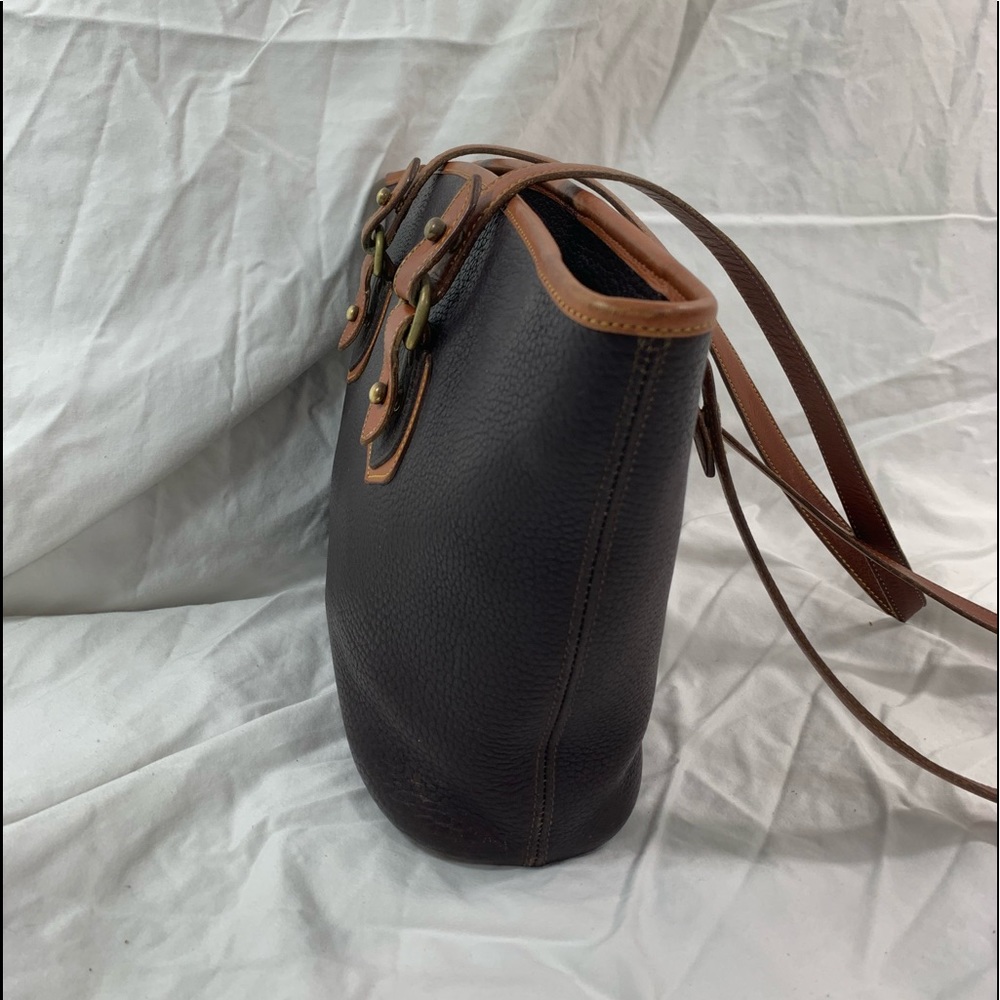 Vintage DOONEY & BOURKE brown pebbled leather tote shopper bag All Weather - Picture 5 of 16